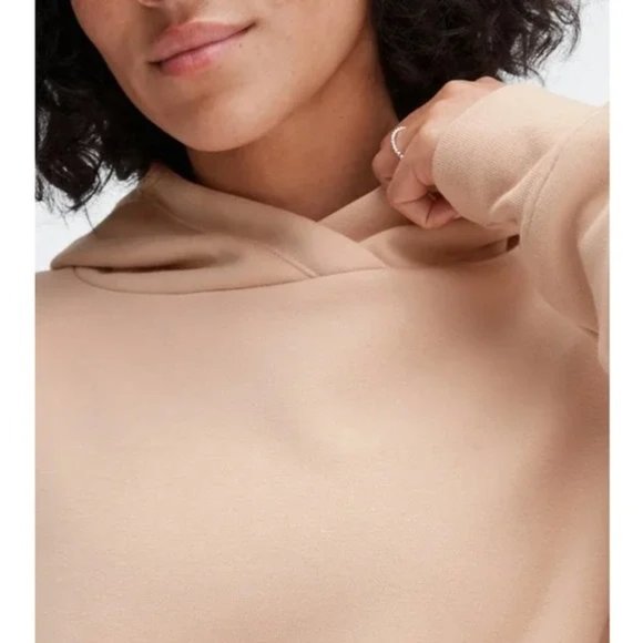 Fabletics NEW Without Tag Womens Eco Go-To Pocket Hoodie in Tan Size L - Picture 3 of 11